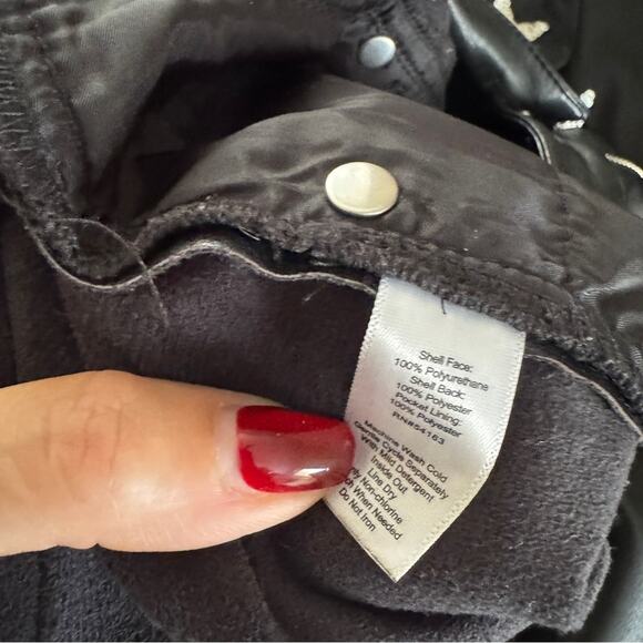 Marc New York by Andrew Marc faux leather boot cut pants, size 12 - Picture 3 of 7